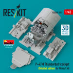 P-47M Thunderbolt cockpit (Detailed edition) for MiniArt kit (3D Printed) (1/48) - Image 2