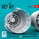F‑15E Strike Eagle late (F100-PW-229) open exhaust nozzles for GWH kit (3D Printed) (1/48) - Image 3