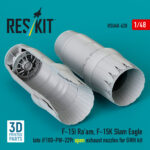 F‑15I Ra'am, F‑15K Slam Eagle late (F100-PW-229) open exhaust nozzles for GWH kit (3D Printed) (1/48)
