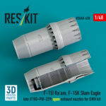 F‑15I Ra'am, F‑15K Slam Eagle late (F100-PW-229) open exhaust nozzles for GWH kit (3D Printed) (1/48) - Image 2