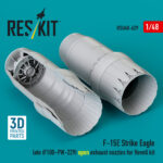 F‑15E Strike Eagle late (F100-PW-229) open exhaust nozzles for Revell kit (3D Printed) (1/48)
