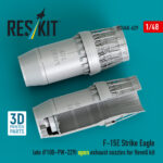 F‑15E Strike Eagle late (F100-PW-229) open exhaust nozzles for Revell kit (3D Printed) (1/48) - Image 2