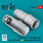 F‑15I Ra'am, F‑15K Slam Eagle late (F100-PW-229) open exhaust nozzles for Revell kit (3D Printed) (1/48)