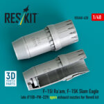 F‑15I Ra'am, F‑15K Slam Eagle late (F100-PW-229) open exhaust nozzles for Revell kit (3D Printed) (1/48) - Image 2