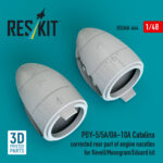 PBY-5/5A/OA-10A Catalina corrected rear part of engine nacelles for Revell/Monogram/Eduard kit (3D Printed) (1/48)