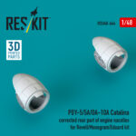 PBY-5/5A/OA-10A Catalina corrected rear part of engine nacelles for Revell/Monogram/Eduard kit (3D Printed) (1/48) - Image 2