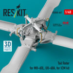 Tail Rotor for MH-60L, UH-60A, for ICM kit (3D Printed) (1/48) - Image 3