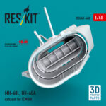 MH-60L, UH-60A exhaust for ICM kit (3D Printed) (1/48) - Image 3
