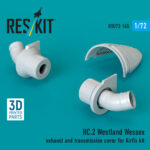 HC.2 Westland Wessex exhaust and transmission cover for Airfix kit (3D Printed) (1/72) - Image 2