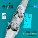 Rafale B cockpit (Basic edition) (3D decals included) for HobbyBoss kit (3D Printed) (1/72)
