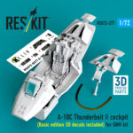 A-10C Thunderbolt II cockpit (Basic edition 3D decals included) for GWH kit (3D Printed) (1/72)