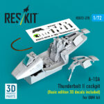 A-10A Thunderbolt II cockpit (Basic edition 3D decals included) for GWH kit (3D Printed) (1/72)