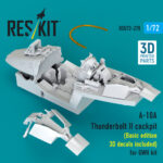 A-10A Thunderbolt II cockpit (Basic edition 3D decals included) for GWH kit (3D Printed) (1/72) - Image 3