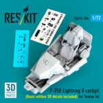 ​F-35B Lightning II cockpit (Basic edition 3D decals included) for Tamiya kit (3D Printed) (1/72)