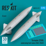 Tornado 2250L underwing fuel tanks (RAF, RSAF) (2 pcs) (3D Printed) (1/72)