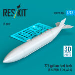 275 gallon fuel tank (F-5E/F/N, F-20, AT-3) (1 pcs) (3D Printed) (1/72)