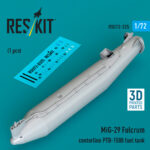 MiG-29 Fulcrum centerline PTB-1500 fuel tank (1 pcs) (3D Printed) (1/72)