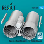 Rafale exhaust nozzles for HobbyBoss kit (3D Printed) (1/72)