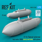 F-14 Tomcat external fuel tanks 1000l (early and late) with pylons (2 pcs) (3D Printed) (1/72) - Image 3