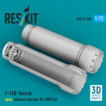 F-14D Tomcat open exhaust nozzles for GWH kit (3D Printed) (1/72)