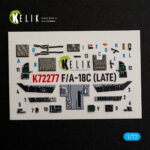 F/A-18C (LATE) -  interior 3D decals for Academy 12411 kit (1/72)