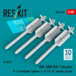AIM-2000 IRIS-T missiles (4 pcs) (F-4, Eurofighter Typhoon, F-16, F/A-18, Tornado, Gripen) (3D Printed) (1/48)