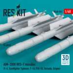 AIM-2000 IRIS-T missiles (4 pcs) (F-4, Eurofighter Typhoon, F-16, F/A-18, Tornado, Gripen) (3D Printed) (1/48) - Image 2