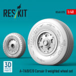 A-7A/B/C/D Corsair II weighted wheel set (3D Printed) (1/48) - Image 2