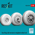 Sea King (all versions) weighted wheel set (3D Printed) (1/48) - Image 3