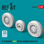 A-4 Skyhawk early version weighted wheel set (3D Printed) (1/48) - Image 2