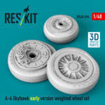 A-4 Skyhawk early version weighted wheel set (3D Printed) (1/48) - Image 3