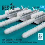 AIM-2000 IRIS-T missiles (4 pcs) (F-4, Eurofighter Typhoon, F-16, F/A-18, Tornado, Gripen) (3D Printed) (1/72) - Image 2