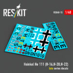 Heinkel He 111 (H-16,H-20,H-22) late series decals (1/48)