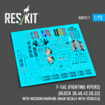 F-16C (Fighting Vipers) (Block 30,40,42,50,52) with mission marking (Main Decals with Stencils) (1/72)