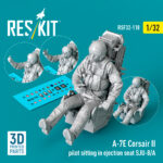 A-7E Corsair II pilot sitting in ejection seat SJU-8/A (3D Printed) (1/32)