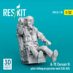 A-7E Corsair II pilot sitting in ejection seat SJU-8/A (3D Printed) (1/32) - Image 2