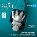 F-35A/B/C Lightning II pilot sitting in a late modification ejection seat (3D Printed) (1/72) - Image 3