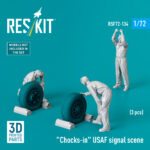 Chocks-in USAF signal scene (3 pcs) (3D Printed) (1/72)