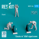 Chocks-in USAF signal scene (3 pcs) (3D Printed) (1/72) - Image 2