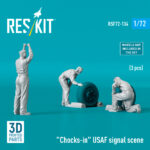 Chocks-in USAF signal scene (3 pcs) (3D Printed) (1/72) - Image 3