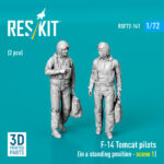F-14 Tomcat pilots (in a standing position - scene 1) (2 pcs) (3D Printed) (1/72)