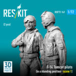 F-14 Tomcat pilots (in a standing position - scene 1) (2 pcs) (3D Printed) (1/72) - Image 2