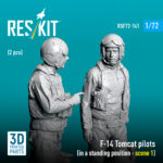 F-14 Tomcat pilots (in a standing position - scene 1) (2 pcs) (3D Printed) (1/72) - Image 3