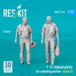 F-14 Tomcat pilots (in a standing position - scene 2) (2 pcs) (3D Printed) (1/72)