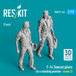 F-14 Tomcat pilots (in a standing position - scene 2) (2 pcs) (3D Printed) (1/72) - Image 2