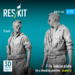 F-14 Tomcat pilots (in a standing position - scene 2) (2 pcs) (3D Printed) (1/72) - Image 3