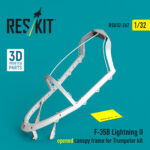 F-35B Lightning II opened canopy frame for Trumpeter kit (3D Printed) (1/32)