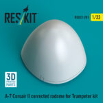 A-7 Corsair II corrected radome for Trumpeter kit (3D Printed) (1/32)