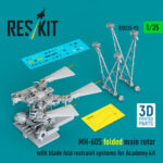 MH-60S folded main rotor with blade fold restraint systems for Academy kit (3D Printed) (1/35)