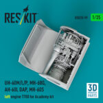 UH-60M/L/P, MH-60G, AH-60L DAP, MH-60S left engine T700 for Academy kit (3D Printed) (1/35) - Image 2